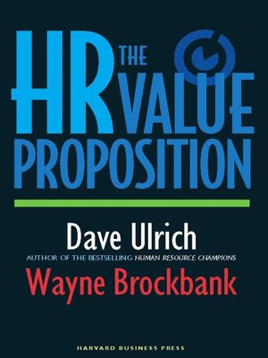 cover image of The HR Value Proposition